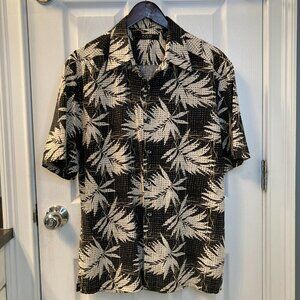 Axis LA Hawaiian 100% Silk Short Sleeve Button Down Shirt Size Medium